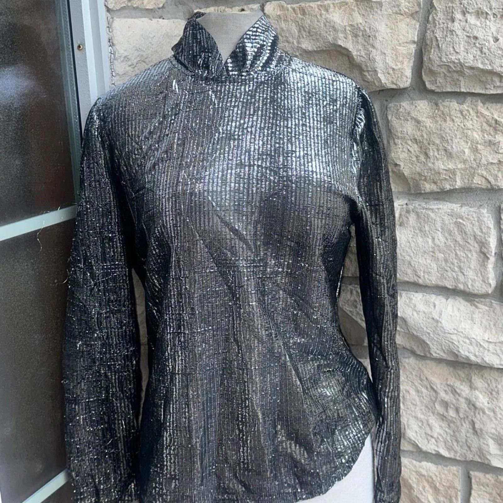 Blair Vintage Lady Blair Blouse Metallic Gold Sparkly Size Small Size S / US 4 / IT 40 - 1 Thumbnail
