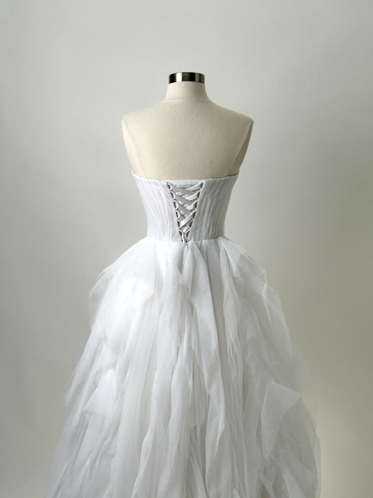 Other Preloved US 4 Anna Augusta White Maxi Evening Dress Size S / US 4 / IT 40 - 7 Thumbnail