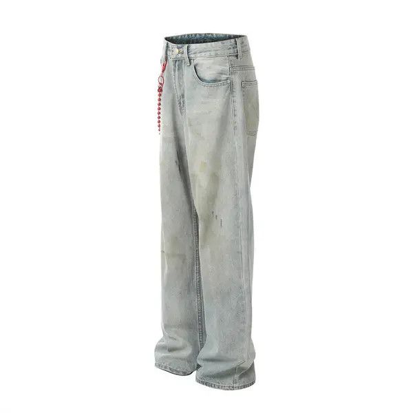 Japanese Brand VIBE Men's side chain graffiti distressed jeans Size US 32 / EU 48 - 2 Thumbnail
