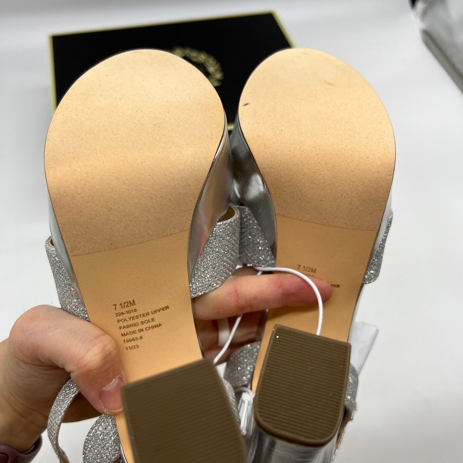 Other I. Miller Womens Samien Heeled Sandals Silver Size US 7.5 / IT 37.5 - 8 Thumbnail