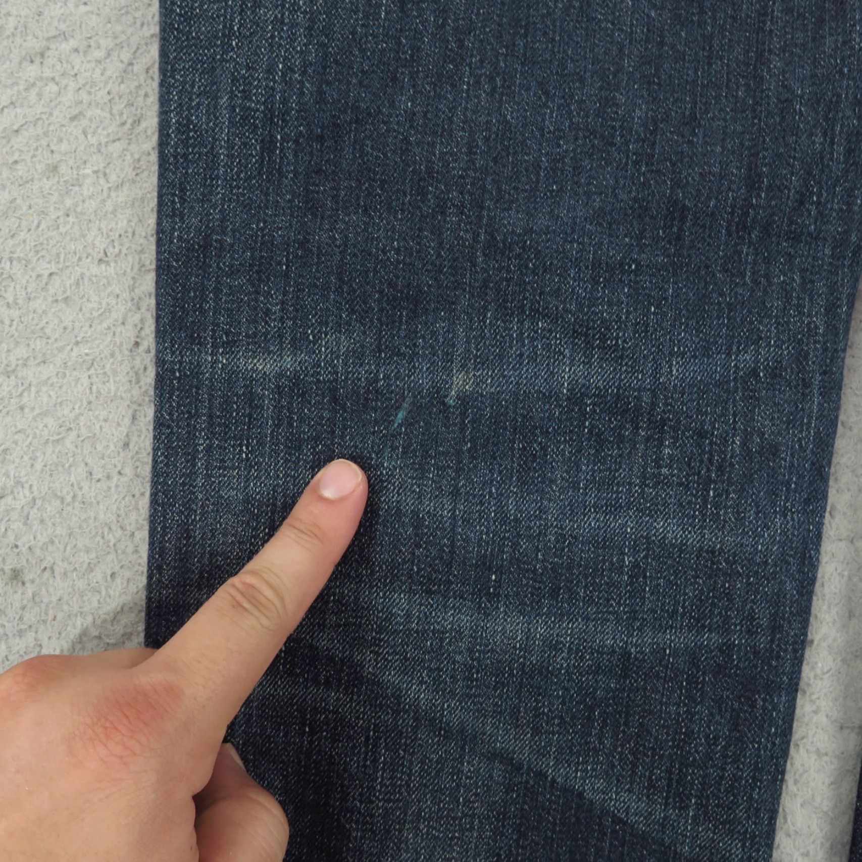 Nudie Jeans Nudie Jeans Men Slim 31x34 Thin Finn Slubby Blue Denim Fades Whiskers Straight Leg Jeans Size US 31 - 4 Thumbnail