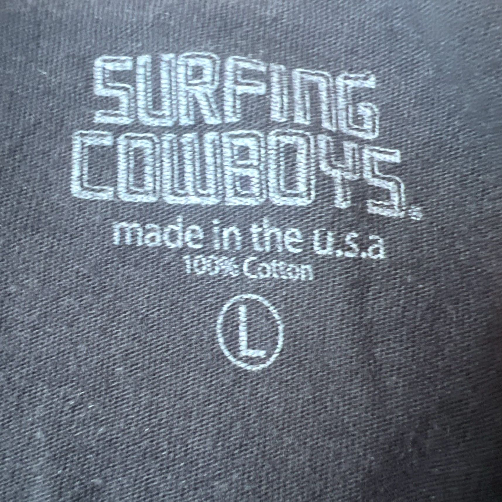 Logo 7 Surfing Cowboys Shirt Adult Large Black Vintage Surfer Logo Malibu Sun Graphic Print 90s Beach USA Men Size US L / EU 52-54 / 3 - 5 Thumbnail