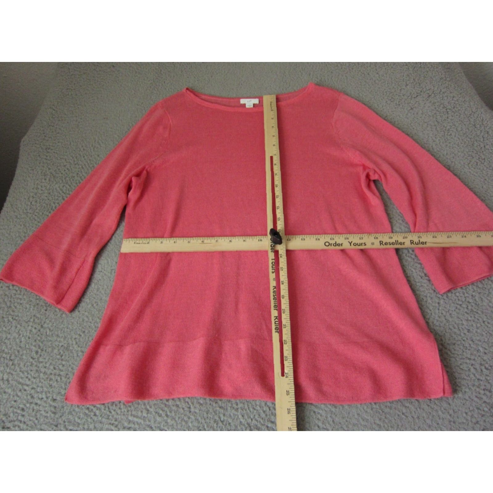 J. Jill J.Jill Sweater Women’s Medium Pink Linen Modal Pullover Casual Ladies Bell Sleeve knit pullover 80s 90s Womens Size M / US 6-8 / IT 42-44 - 5 Thumbnail