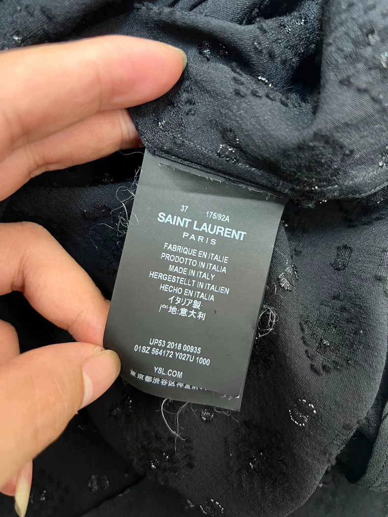 Saint Laurent Paris Saint Laurent Paris size 37 Black diamond-weave baby's br Size US M / EU 48-50 / 2 - 5 Thumbnail