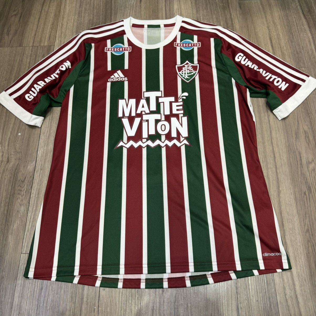 Adidas Fluminense 15/16 home shirt #10 Ronaldinho Size US L / EU 52-54 / 3 - 1 Thumbnail