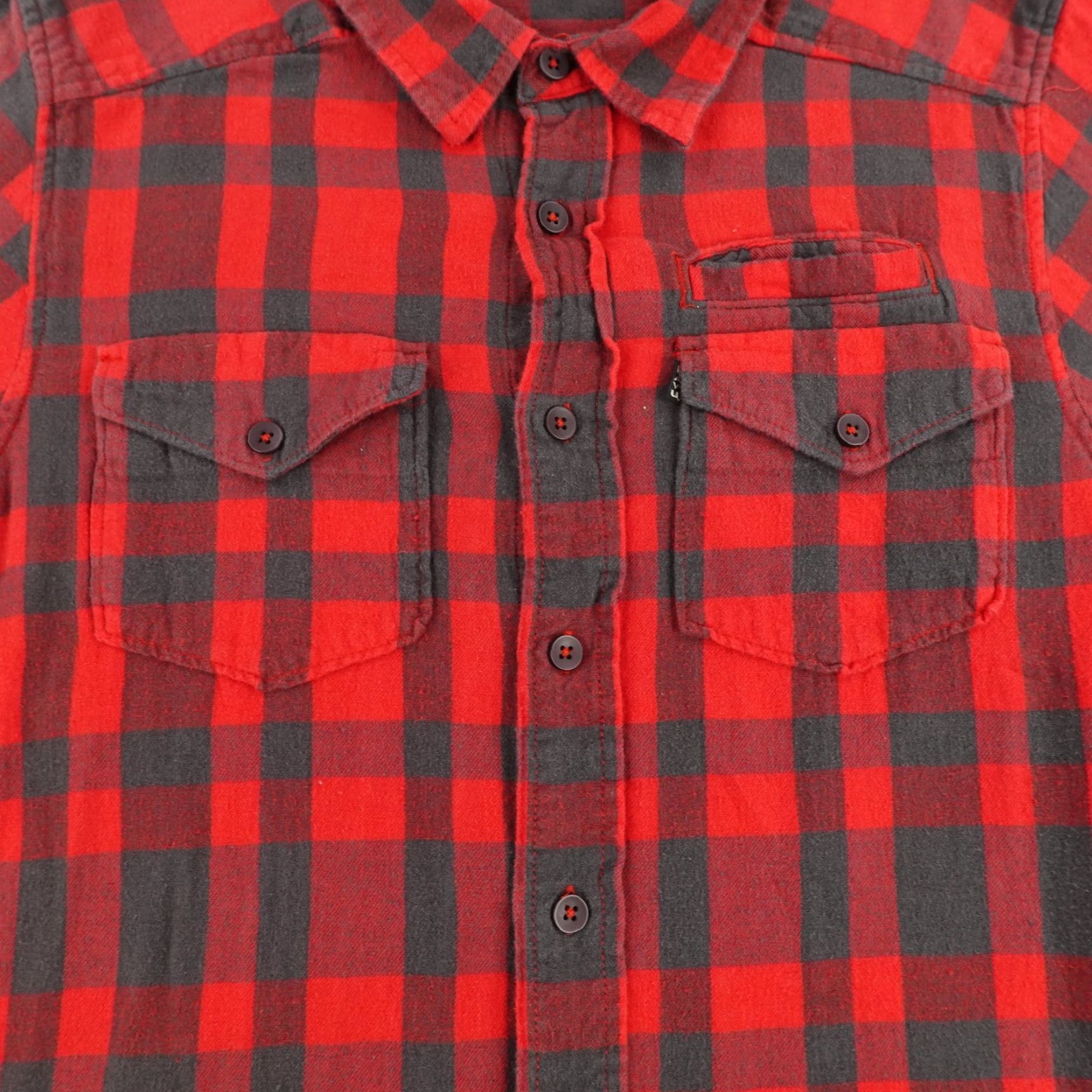 KAVU VINTAGE KAVU Shirt Mens Medium Plaid Flannel Button-Up Outdoor Cotton Red Black 90s Mens Size US M / EU 48-50 / 2 - 3 Thumbnail