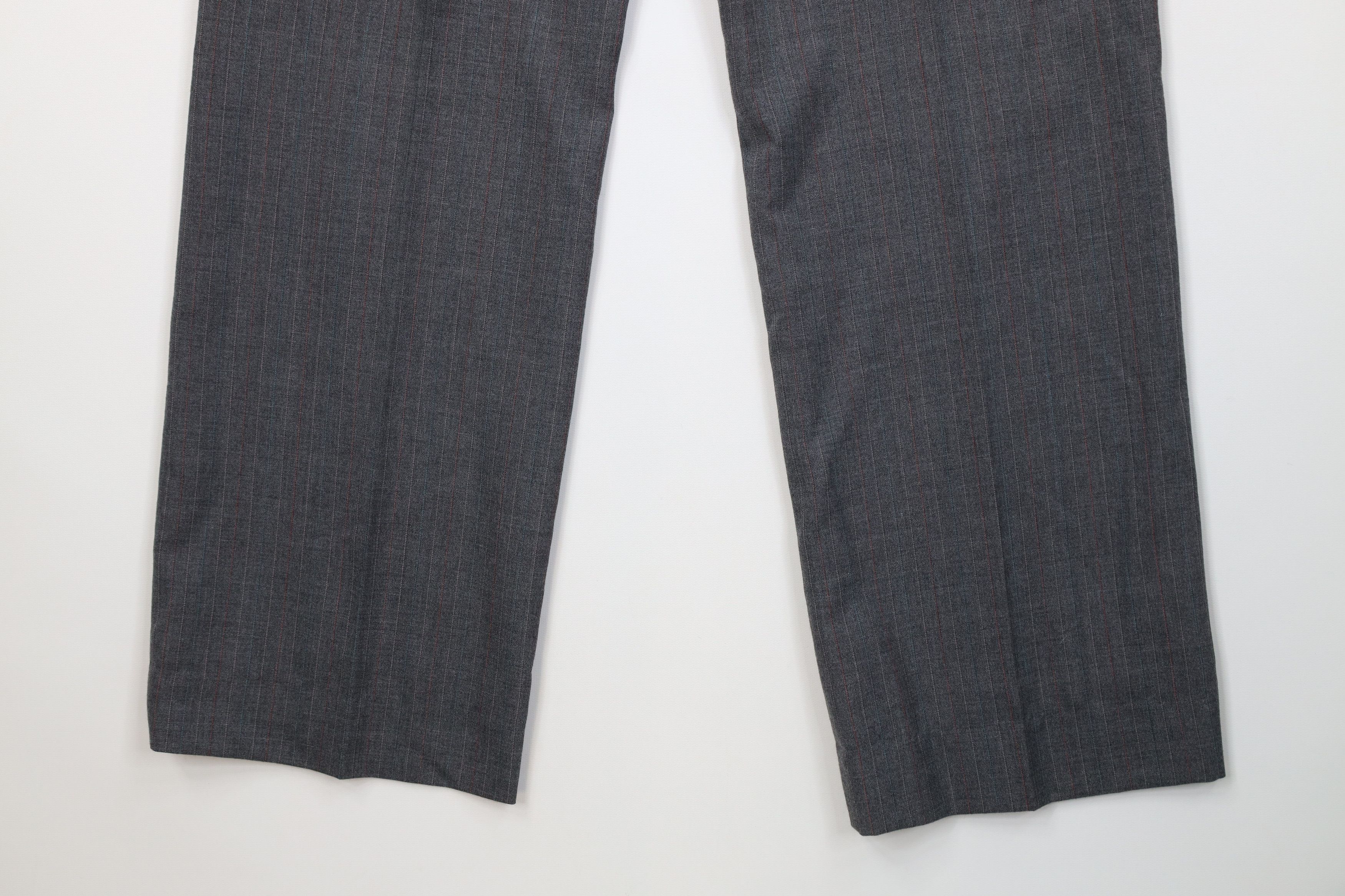 Vintage Vintage 70s Knit Rainbow Striped Wide Leg Chino Pants USA Size US 32 / EU 48 - 10 Thumbnail