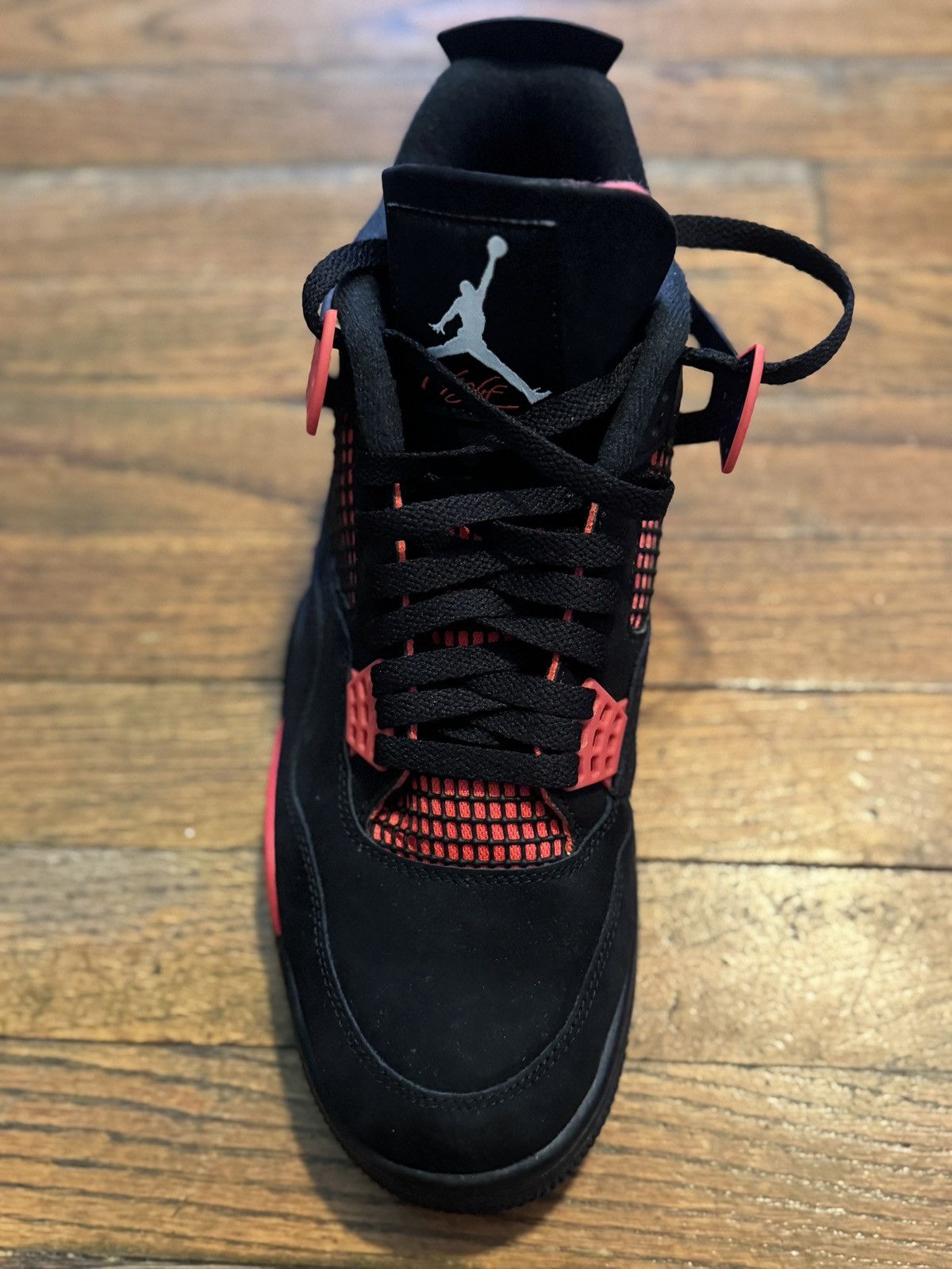 Jordan Brand × Nike JORDAN 4 RETRO RED THUNDER Size US 12 / EU 45 - 15 Thumbnail