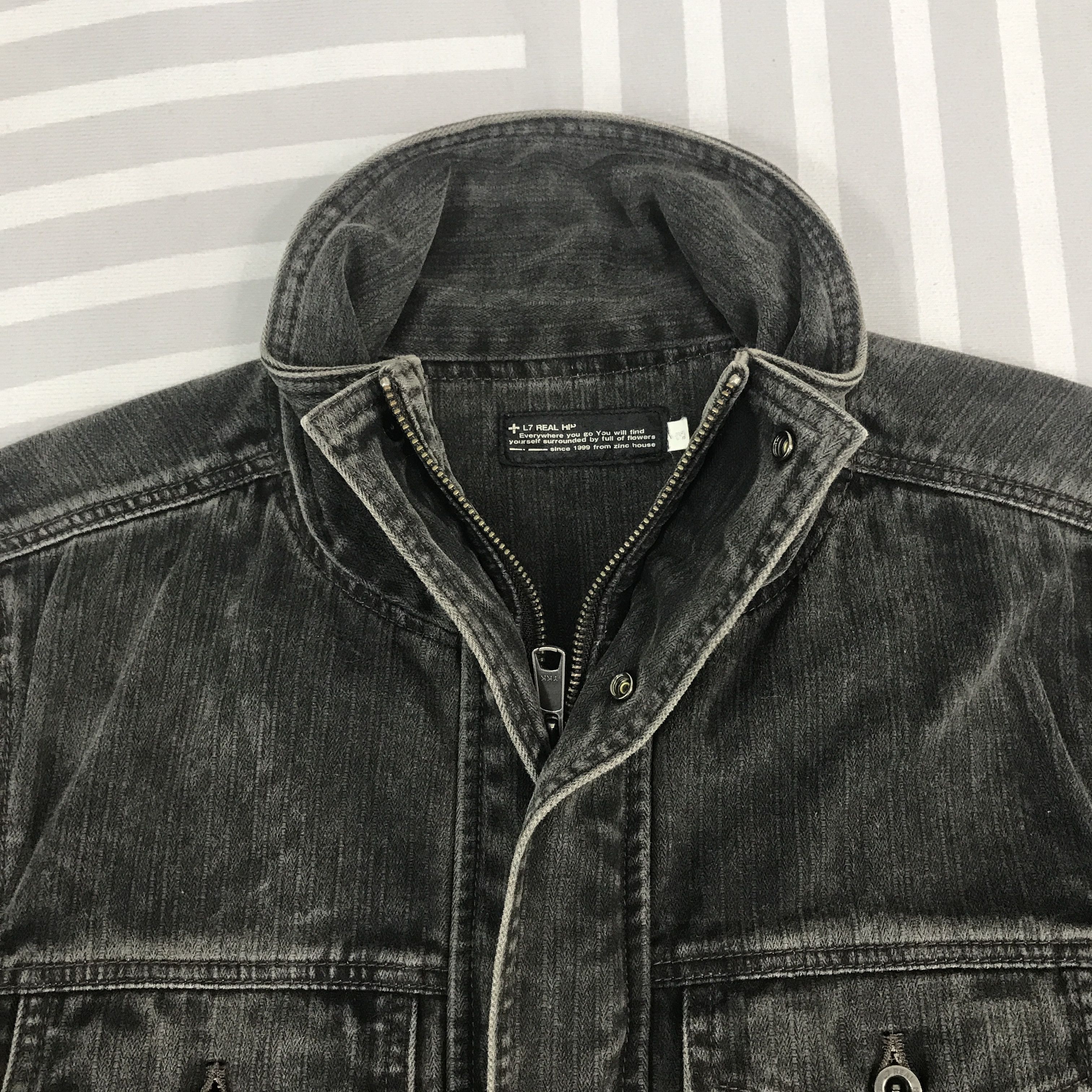 Japanese Brand × L7 Real Hip Vintage L7 Real hip Black Denim punk Jacket Size US M / EU 48-50 / 2 - 8 Thumbnail
