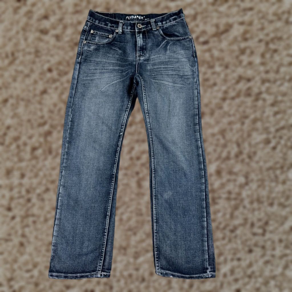 Vintage Maurices Jeans Womens 28 Blue Denim Cotton Mid Rise Bootcut Western 28x33 Regular Stretch Machine Washable Medium Blue Women's Jeans Western 90s? Size 30" / US 8 / IT 44 - 1 Thumbnail