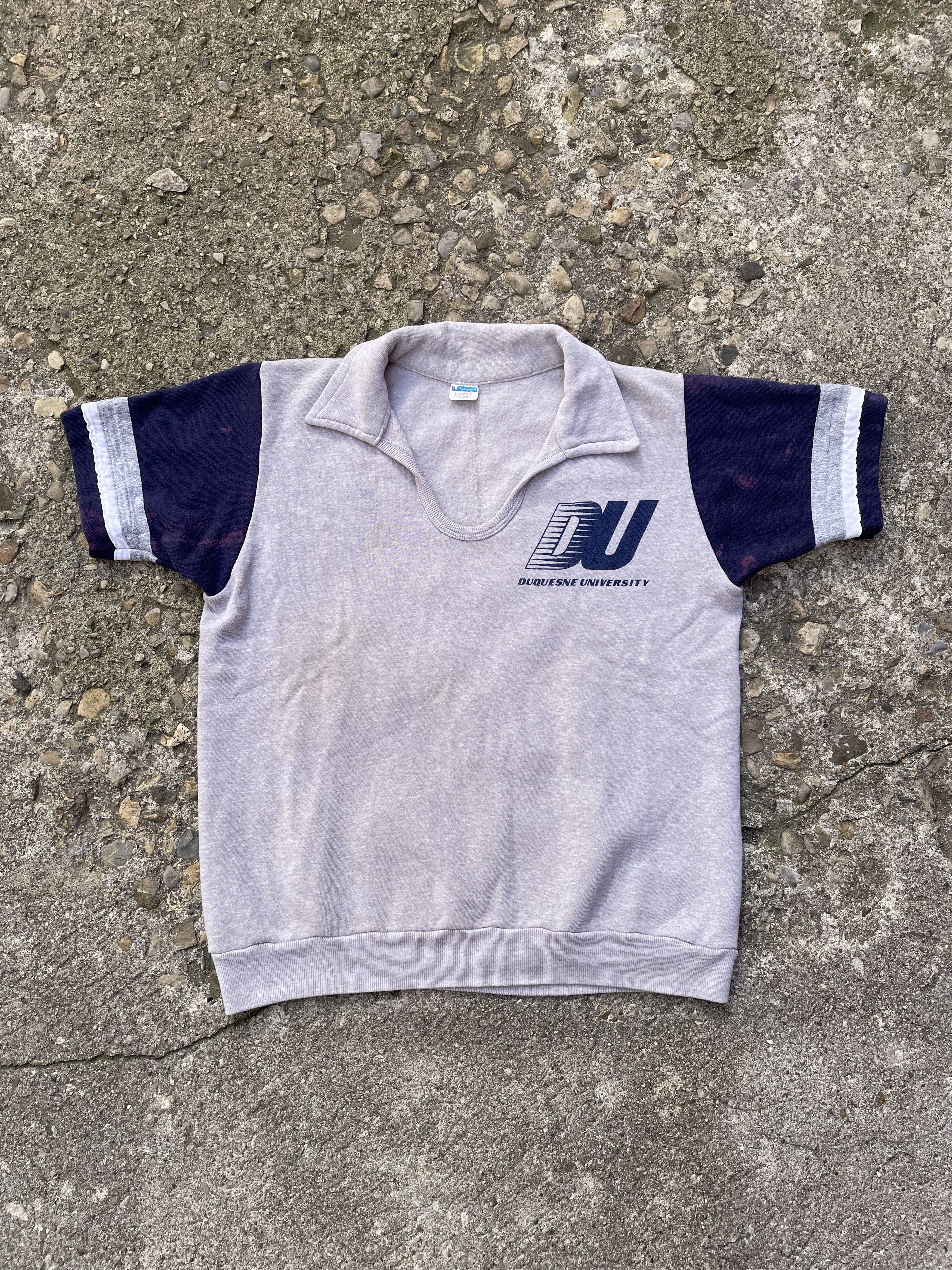 Champion × Vintage VTG 1970's Champion Collared Short Sleeve Sweatshirt Size US L / EU 52-54 / 3 - 1 Thumbnail