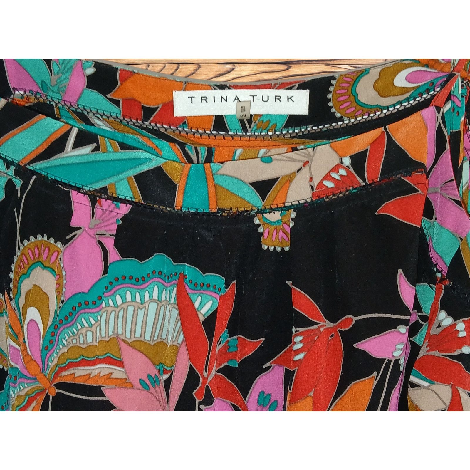 Trina Turk Trina Turk Women's Affable Papillion Palm Print Romper M Size 30" / US 8 / IT 44 - 5 Thumbnail