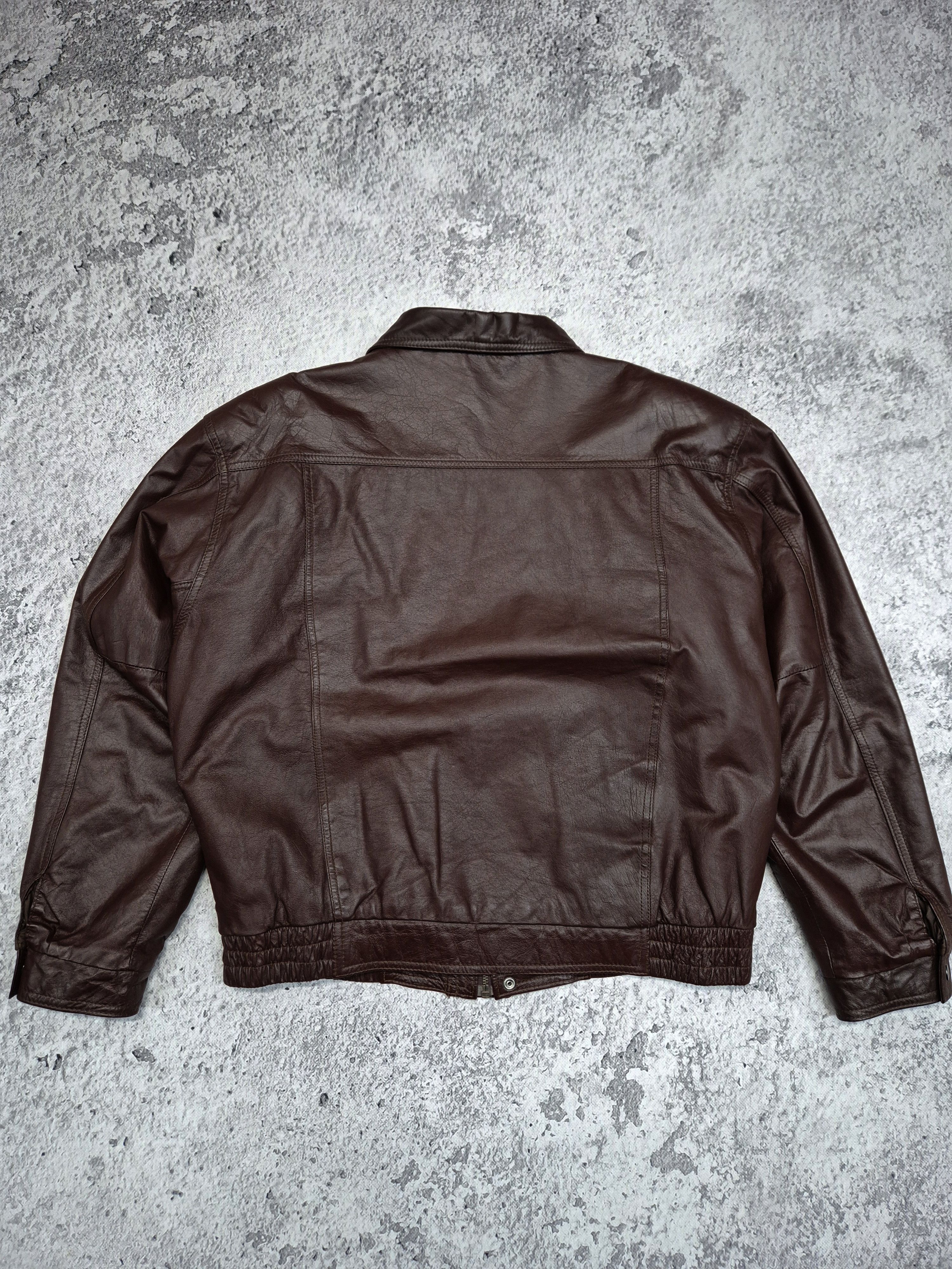 Vintage Vintage Avant Garde Leather Bomber Jacket Size US XL / EU 56 / 4 - 3 Thumbnail