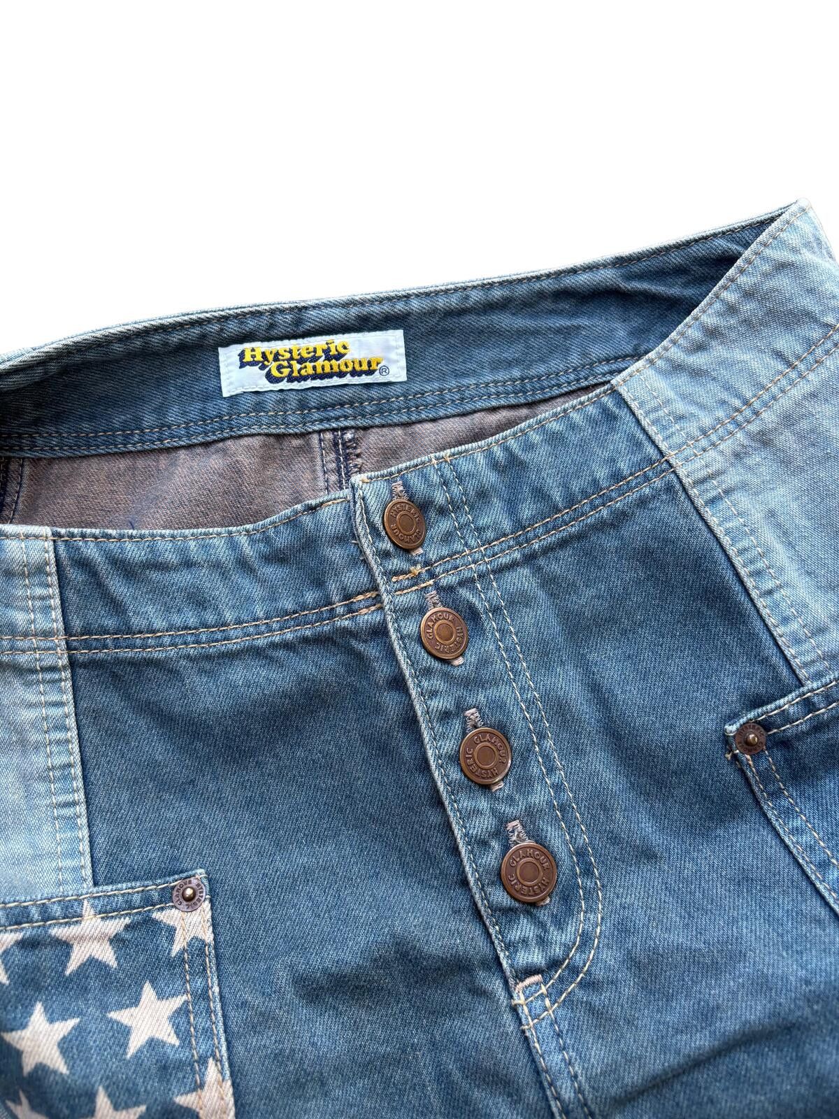 Hysteric Glamour Hysteric Glamour Denim Patchwork Mini Skirt Blue W10 Size 28" / US 6 / IT 42 - 4 Thumbnail