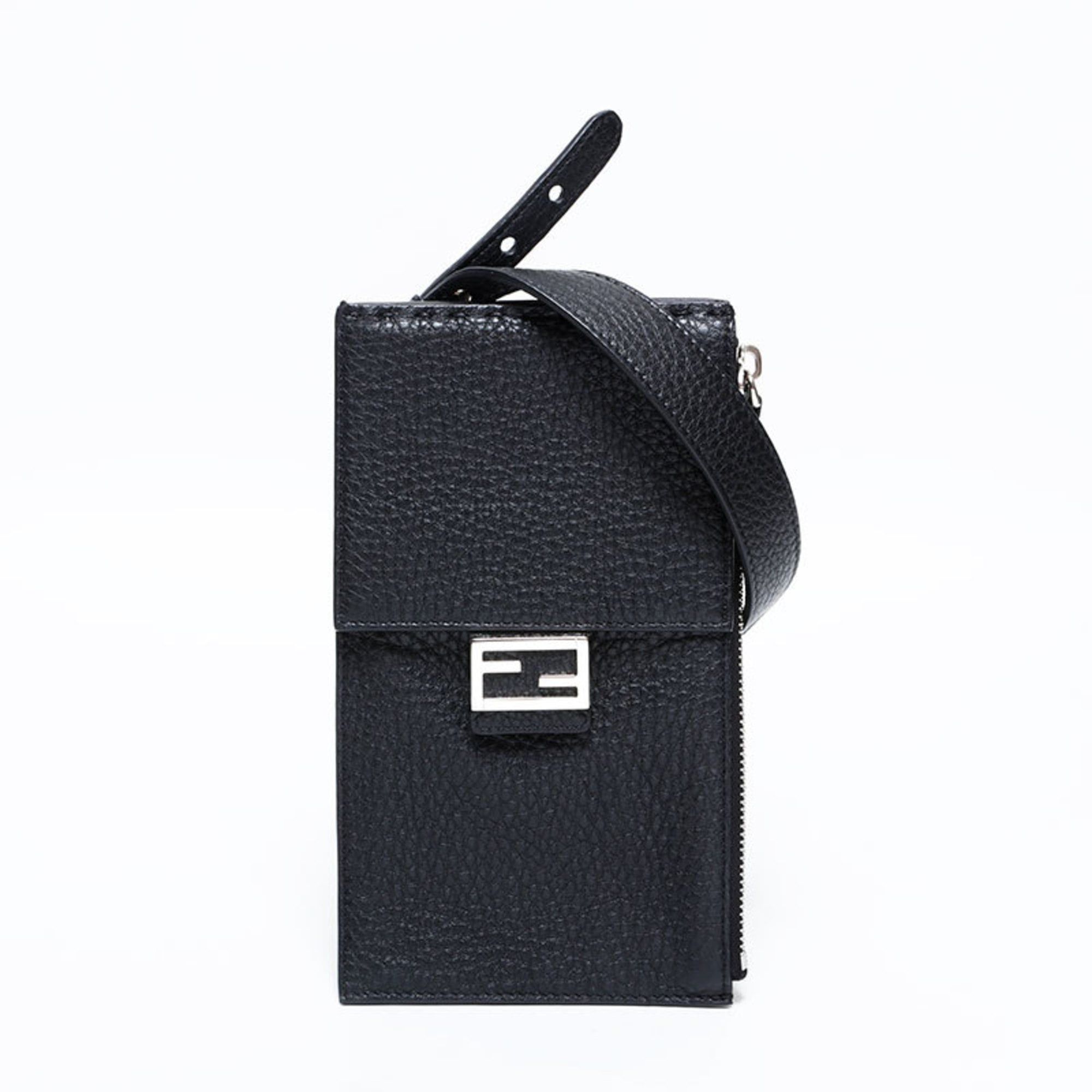 Fendi FENDI Leather Mamma Bucket Phone Case Shoulder Bag, Black, WS22657 Size ONE SIZE - 1 Thumbnail