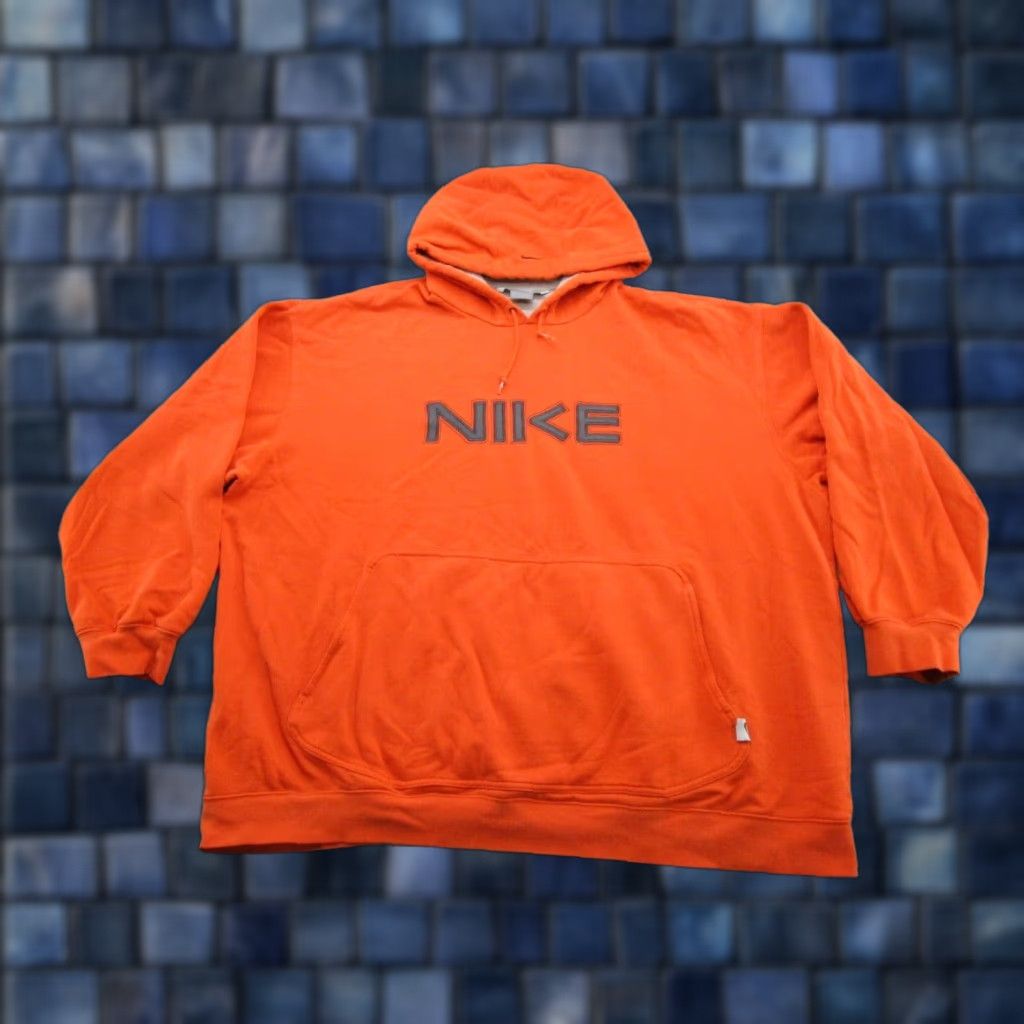 Nike VINTAGE Nike Spell Out Hoodie Swoosh Sweatshirt Orange Men's 3XL Read Size US XXL / EU 58 / 5 - 1 Thumbnail