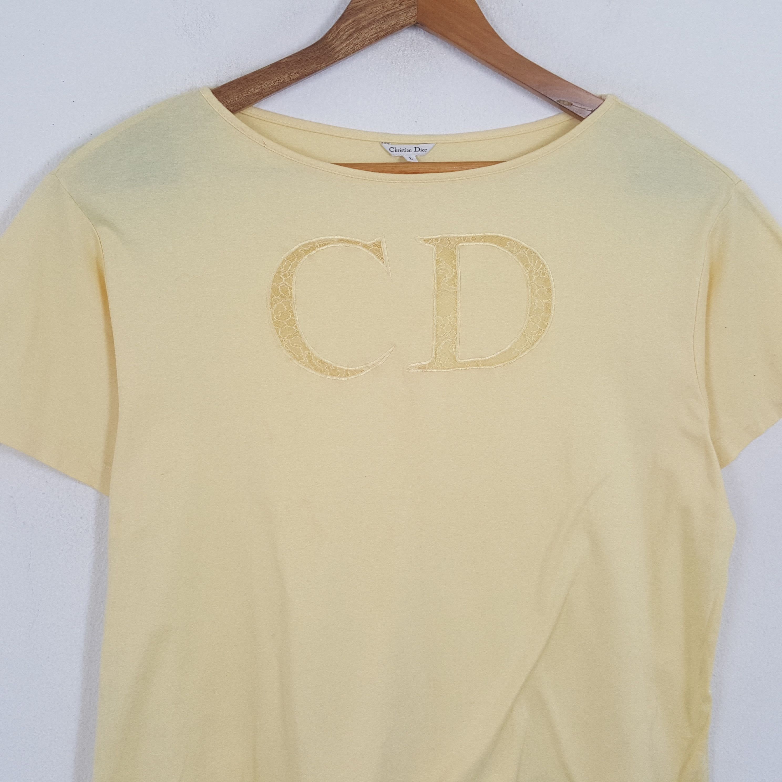 Christian Dior Monsieur × Vintage Vintage CRISTION DIOR Italian Fashion Brand T-Shirt Size L / US 10 / IT 46 - 2 Thumbnail