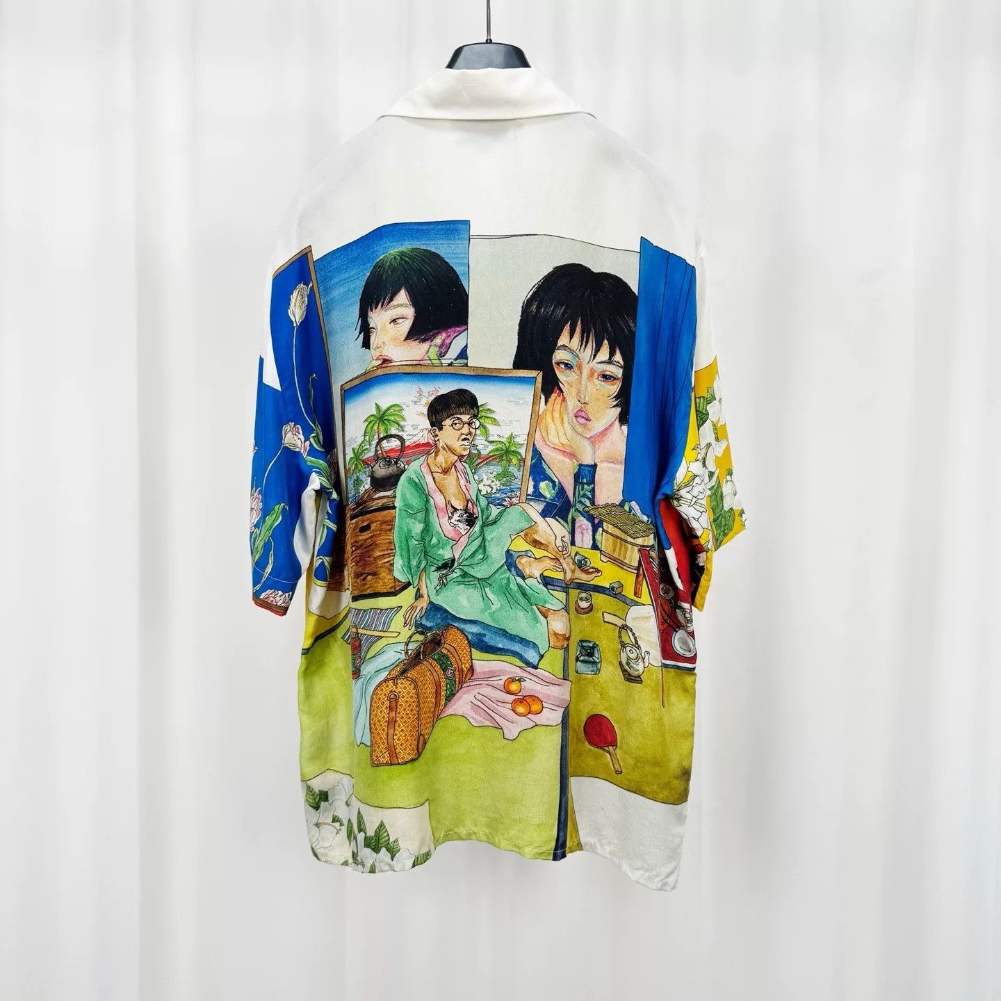 Casablanca Casablanca Portrait Hawaiian Silk Short-Sleeve Shirt Size US M / EU 48-50 / 2 - 2 Thumbnail