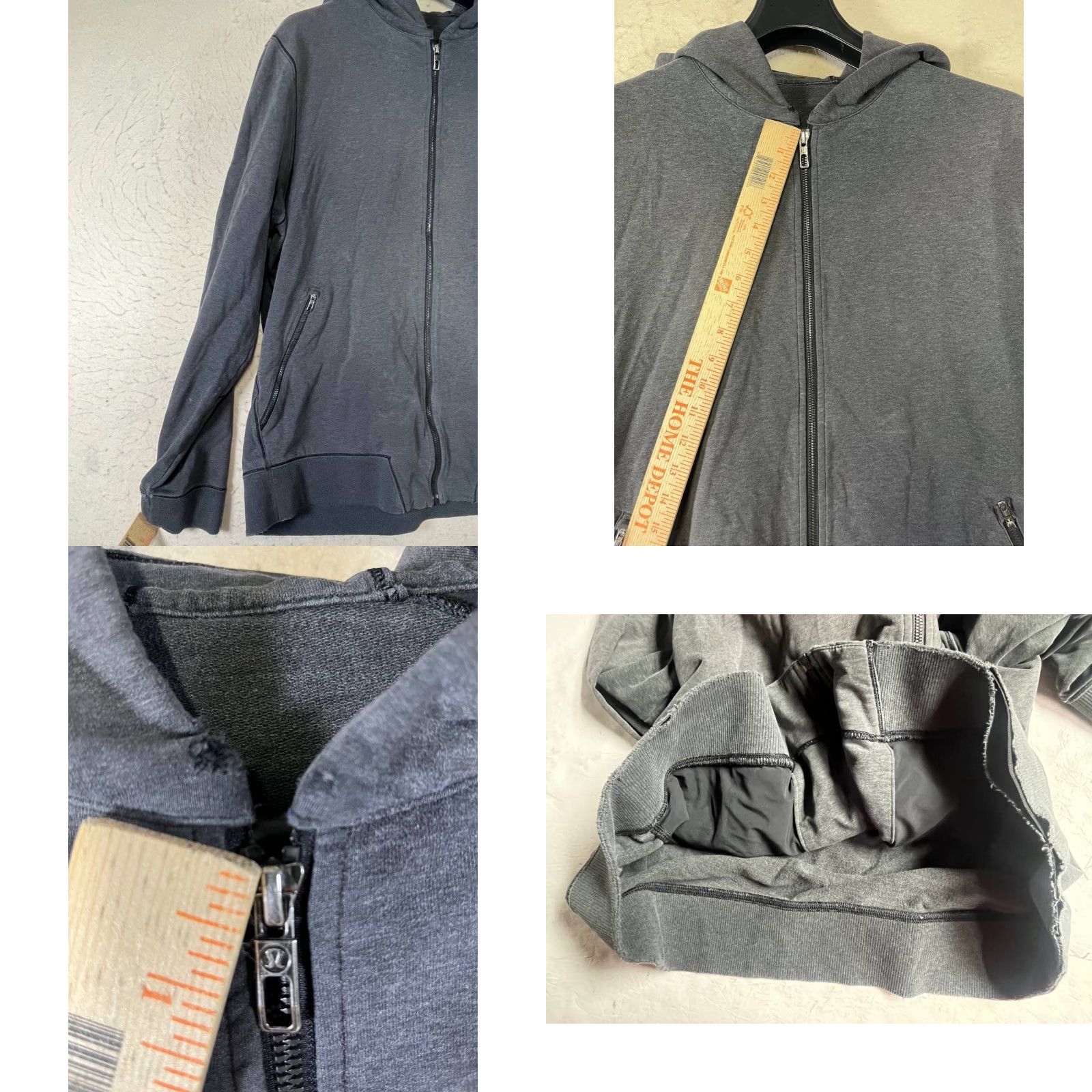 Lululemon Lululemon Cross Cut Hoodie Men XL Light Grey Distressed See Pics Zip Full Zip Size US XL / EU 56 / 4 - 10 Thumbnail