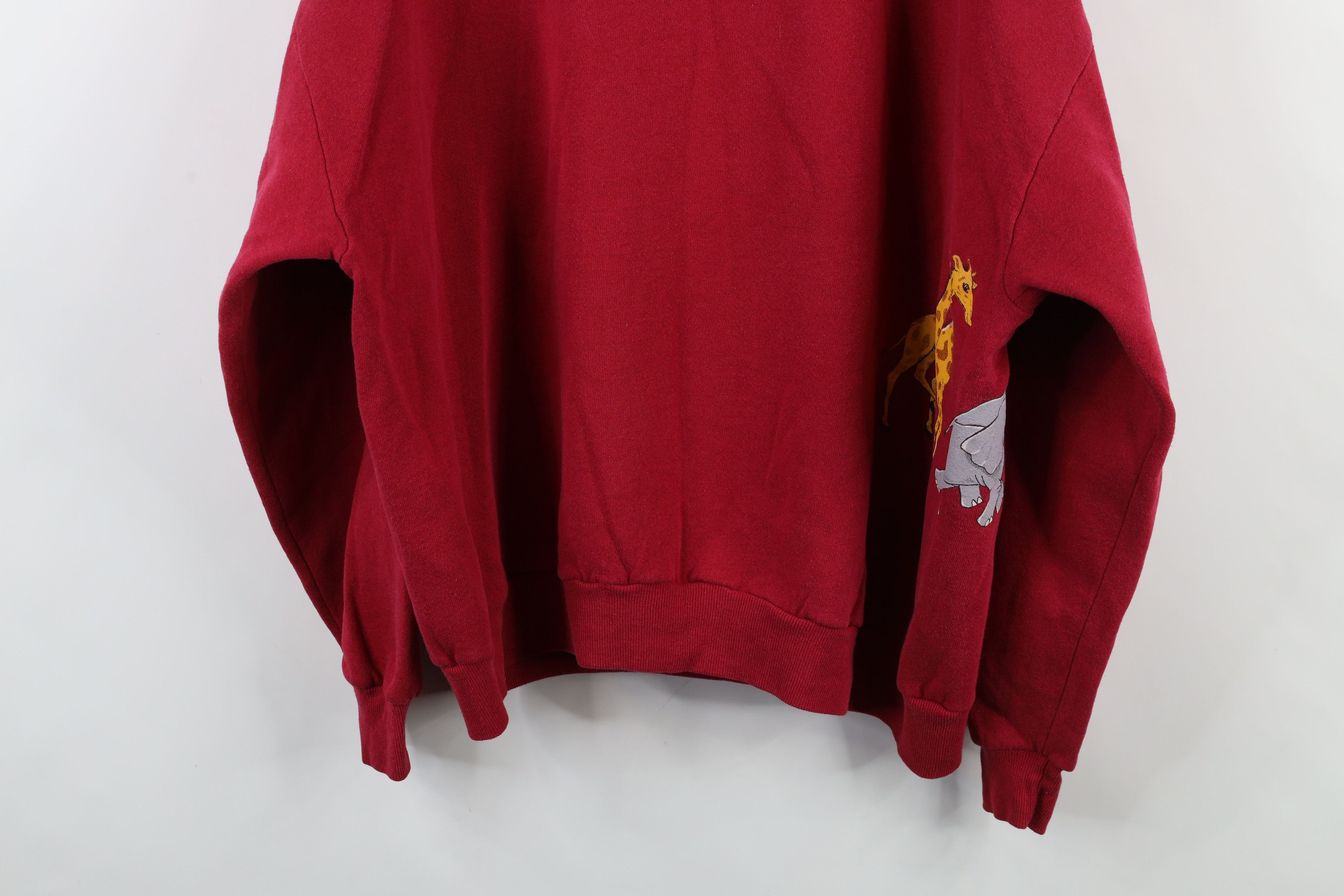 Vintage Vintage 90s Streetwear Christian Noahs Animals Sweatshirt Size 4XL / US 24-26 - 12 Thumbnail