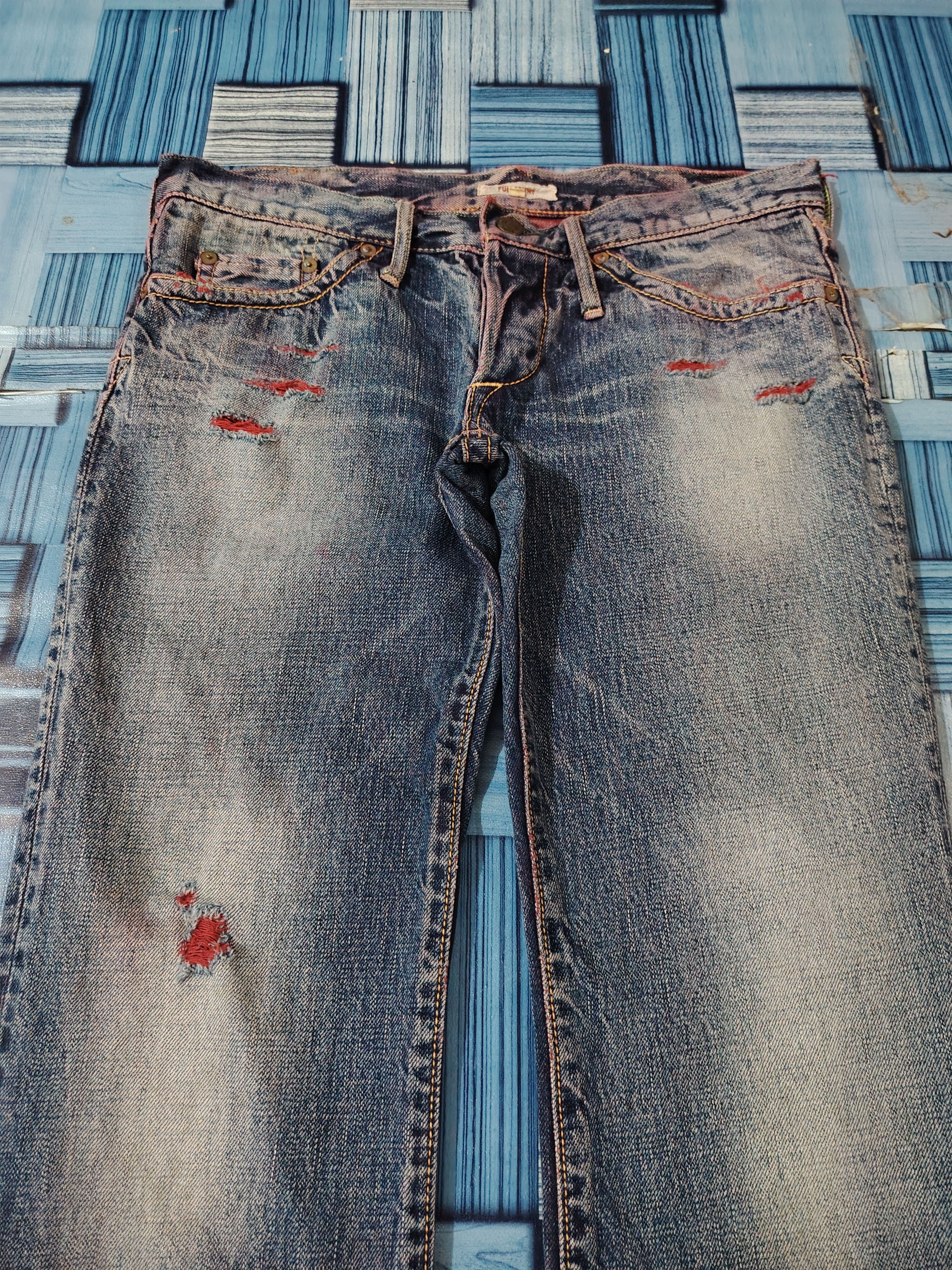 Full Count & Co. Japanese Fullcount Flared Jeans Distressed denim Size US 31 - 3 Thumbnail