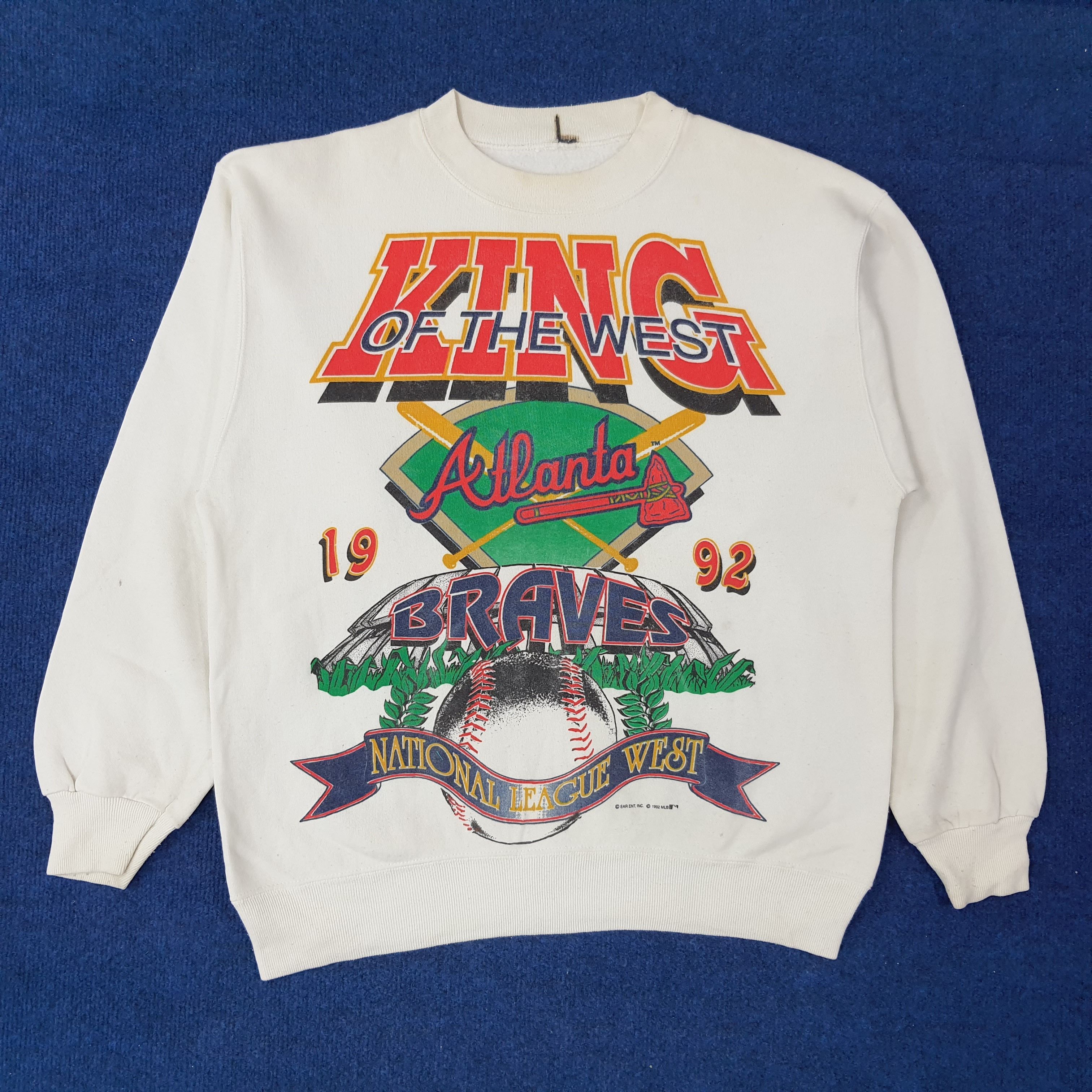 MLB Vintage King of the West Atlanta Braves'90 Sweatshirt C255N7 Size US M / EU 48-50 / 2 - 1 Thumbnail