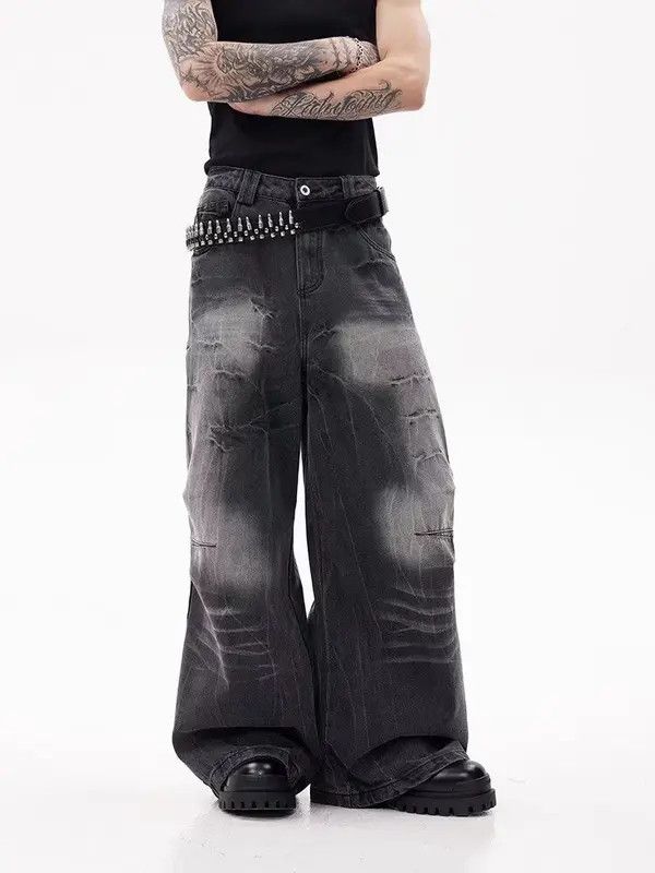 Jean Fukatsu x Asami Baggy Washed Wide Leg Jeans Size US 32 / EU 48 - 3 Thumbnail