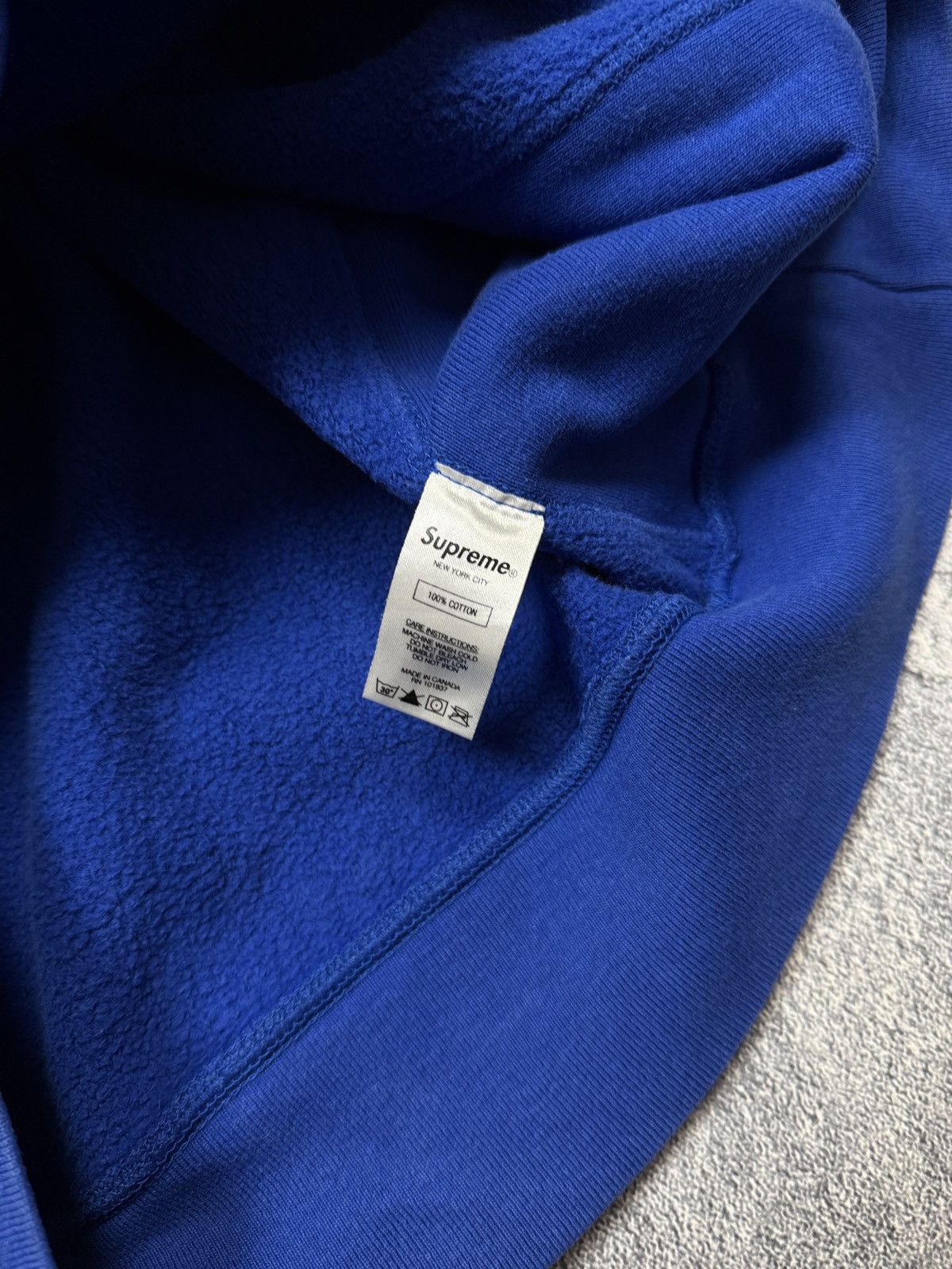 Supreme Supreme Blue Hoodie With Logo Size US M / EU 48-50 / 2 - 12 Thumbnail