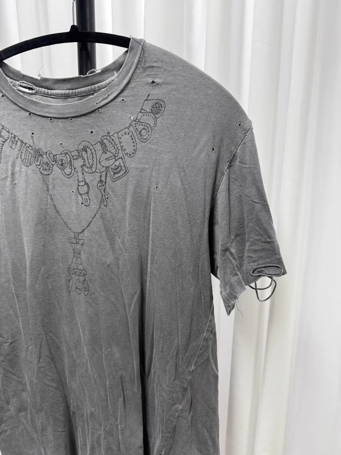 Undercover UNDERCOVER 03SS SCAB Destroyed Necklace T-shirt K20 Size US M / EU 48-50 / 2 - 4 Thumbnail