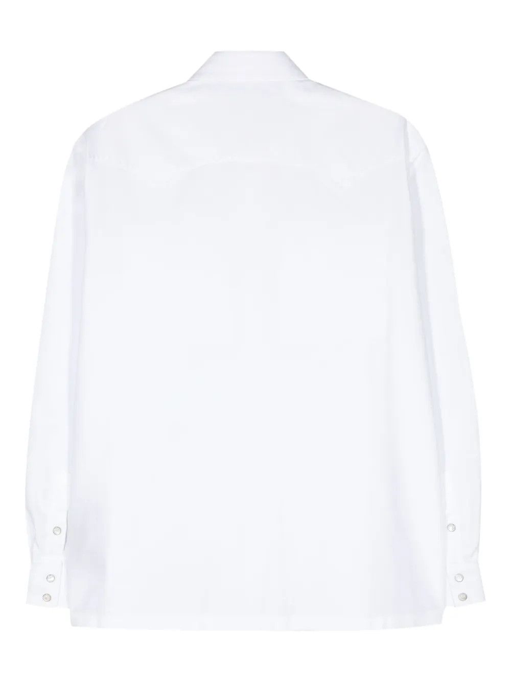Palm Angels o1y0325 Logo Solid Color Shirt in White Size US M / EU 48-50 / 2 - 2 Thumbnail