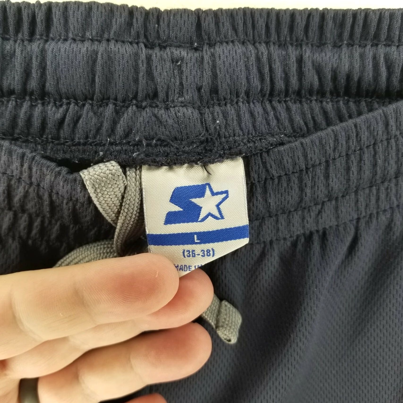 Starter VINTAGE Starter Track Pants Mens L Blue Gray Elastic Waist Activewear Men Gray/Blue 90s or 2000s Men’s Pants Size US 33 - 4 Thumbnail