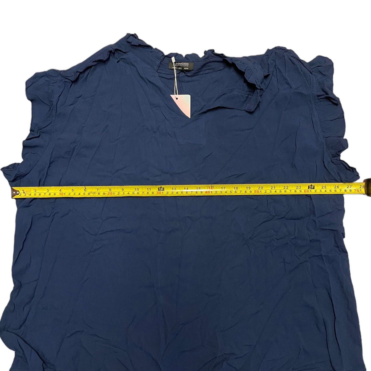Other Bloomchic Sleeveless Blue Ruffle Shirt Size 28 Size 4XL / US 24-26 - 3 Thumbnail