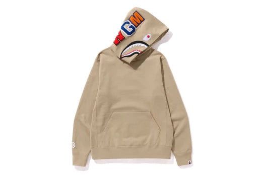 Bape NEW Bape Beige Shark Pullover Hoodie Size US L / EU 52-54 / 3 - 3 Thumbnail