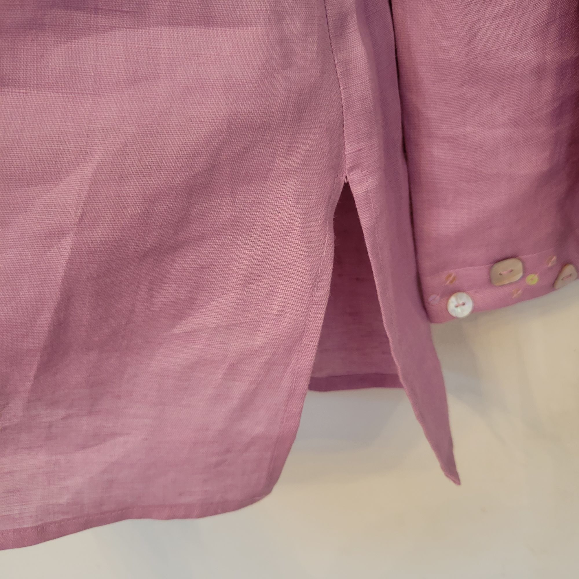 Vintage Richard Malcolm S Purple Irish Linen Top Shell Button Accent Size S / US 4 / IT 40 - 5 Thumbnail