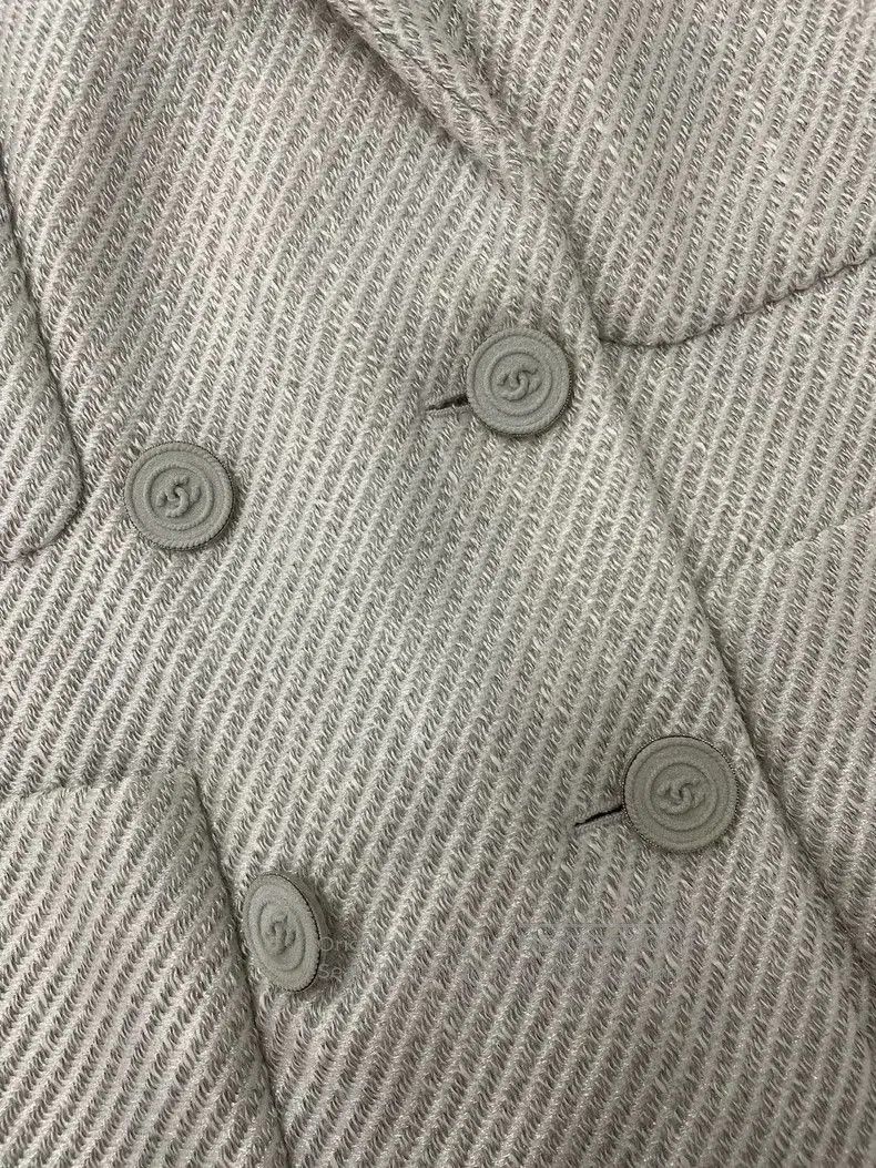 Chanel Chanel Silver Gray Pattern Four-Pocket Blazer. Size US M / EU 48-50 / 2 - 2 Thumbnail