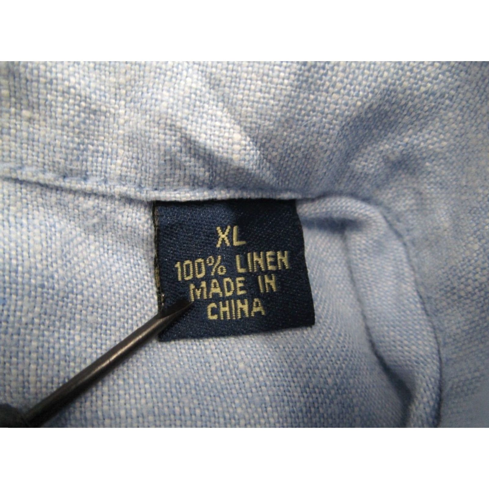Tommy Bahama Tommy Bahama Shirt Men Extra Large Blue Linen Button Up Long Sleeve Travel Work Mens Size US XL / EU 56 / 4 - 4 Thumbnail