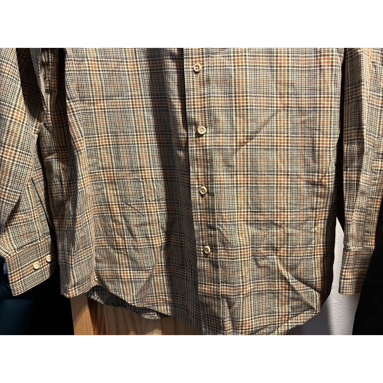 Viyella VTG Wool Cotton Blend Shirt Mens L Multicolor Plaid