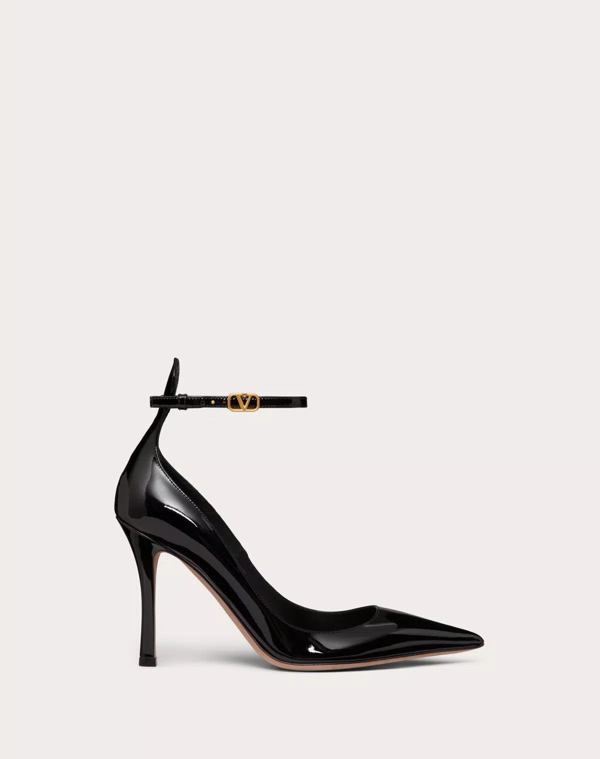 Valentino o1s1wg110426 Tan-Go Patent Leather 100mm Pumps in Black Size US 11 / IT 41 - 1 Thumbnail