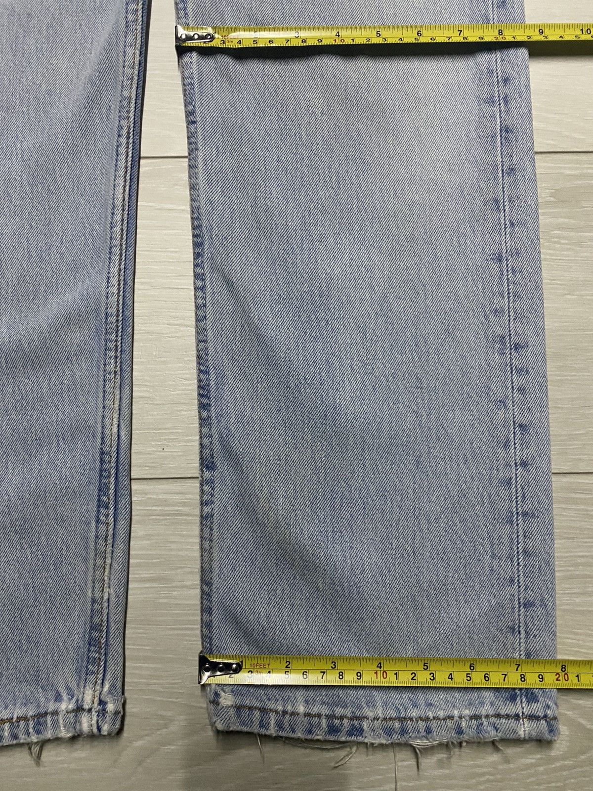 Levi's Vintage Levis 501 Light Faded Blue Distressed Loose Jeans Size US 30 / EU 46 - 17 Thumbnail