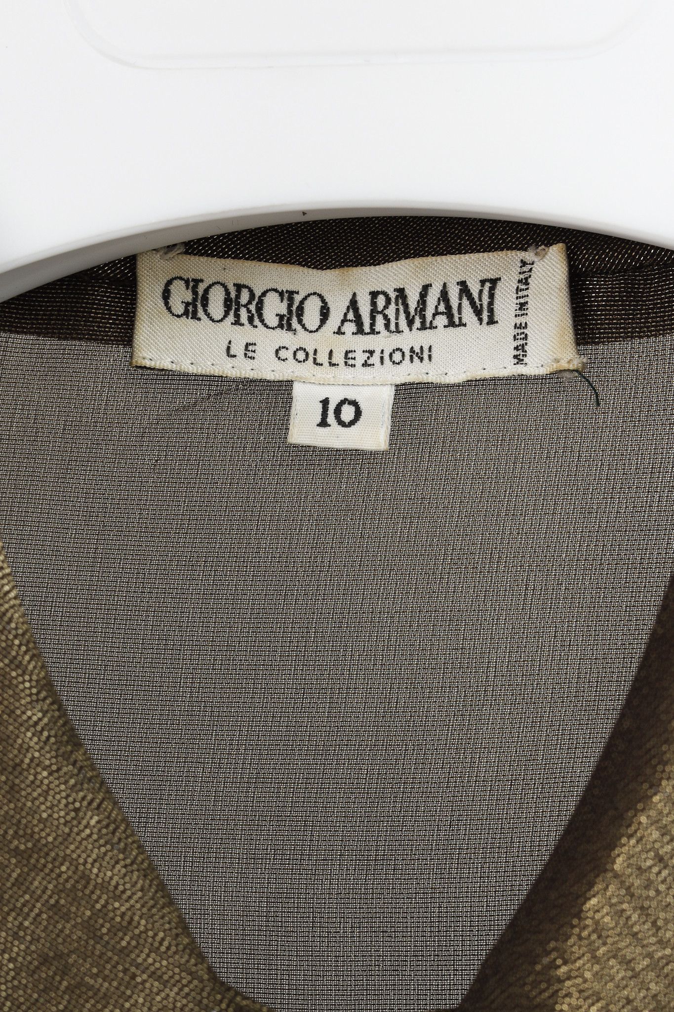Giorgio Armani Giorgio Armani Gold Lamé French Cuff Blouse Size L / US 10 / IT 46 - 4 Thumbnail