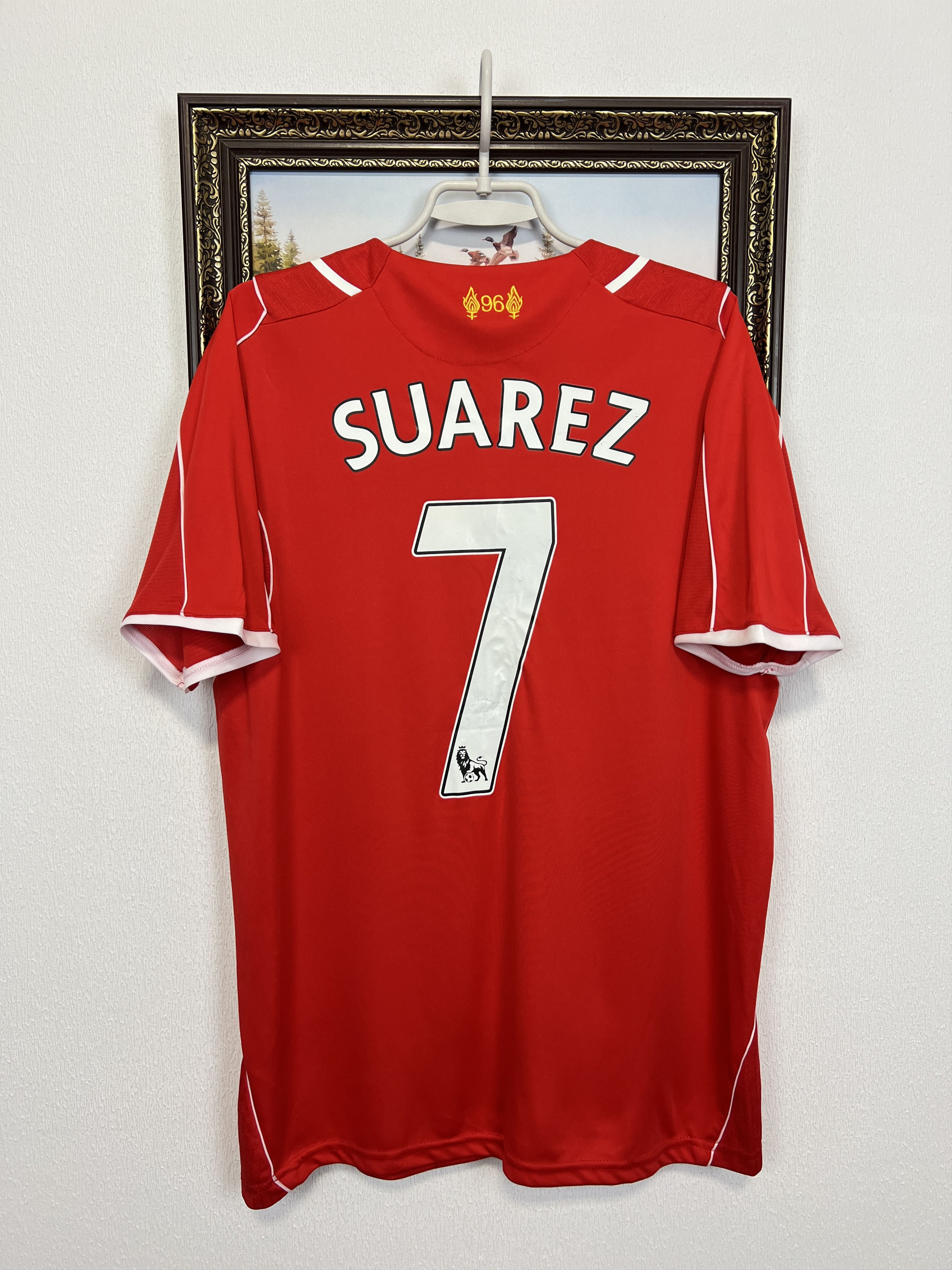 Warrior Liverpool Home football shirt Soccer #7 Suarez Jersey Trikot Size US XL / EU 56 / 4 - 1 Thumbnail