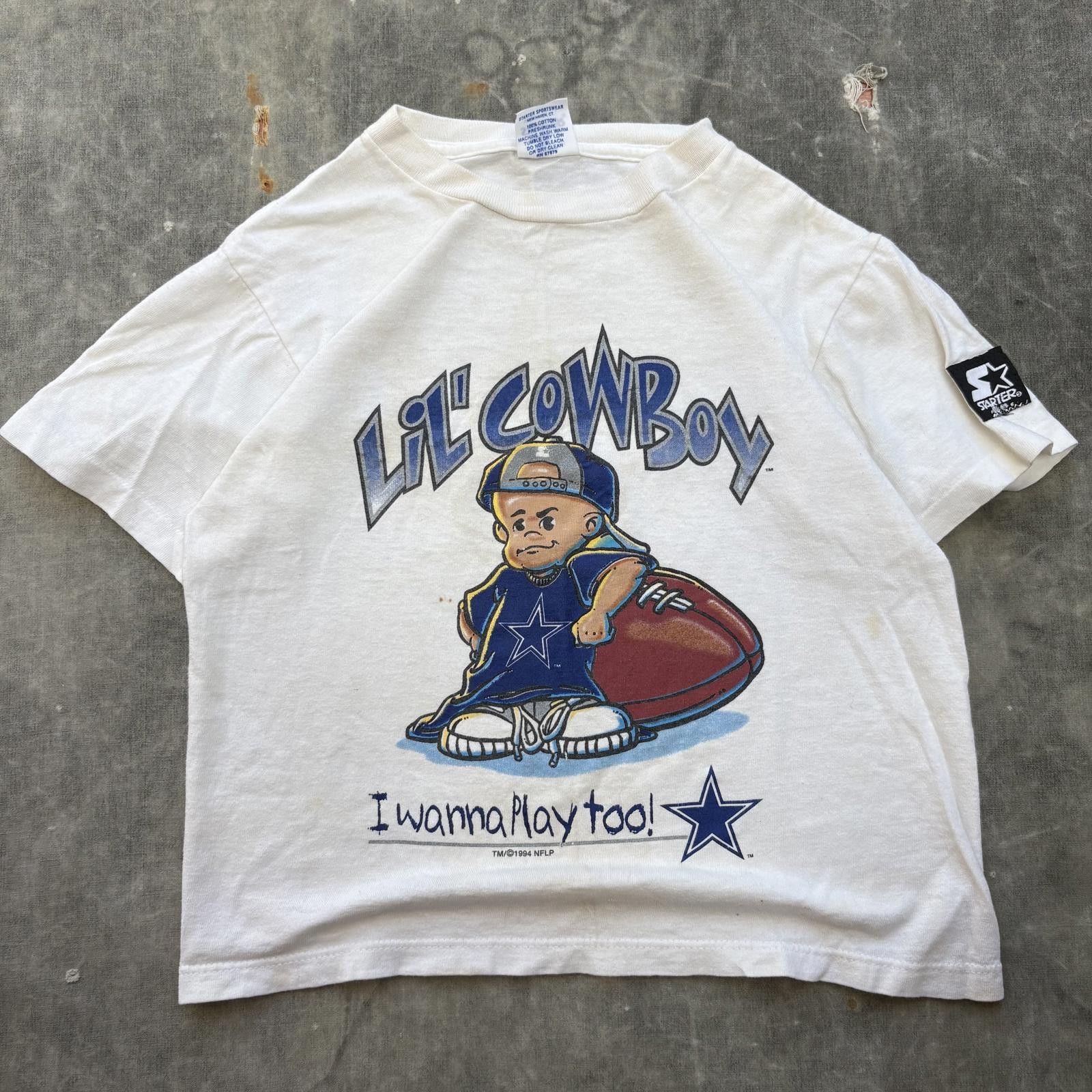 Starter Vintage 90s Lil’ Dallas Cowboys Football Women’s Baby Tee Size XS / US 0-2 / IT 36-38 - 1 Thumbnail