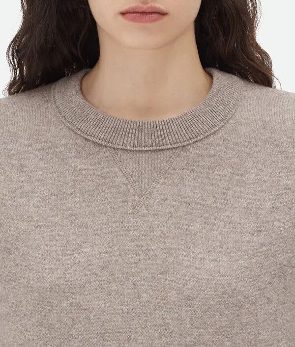 Bottega Veneta o1n1vont0525 Compact Cashmere Jumper in Riverbed Melange Size M / US 6-8 / IT 42-44 - 4 Thumbnail