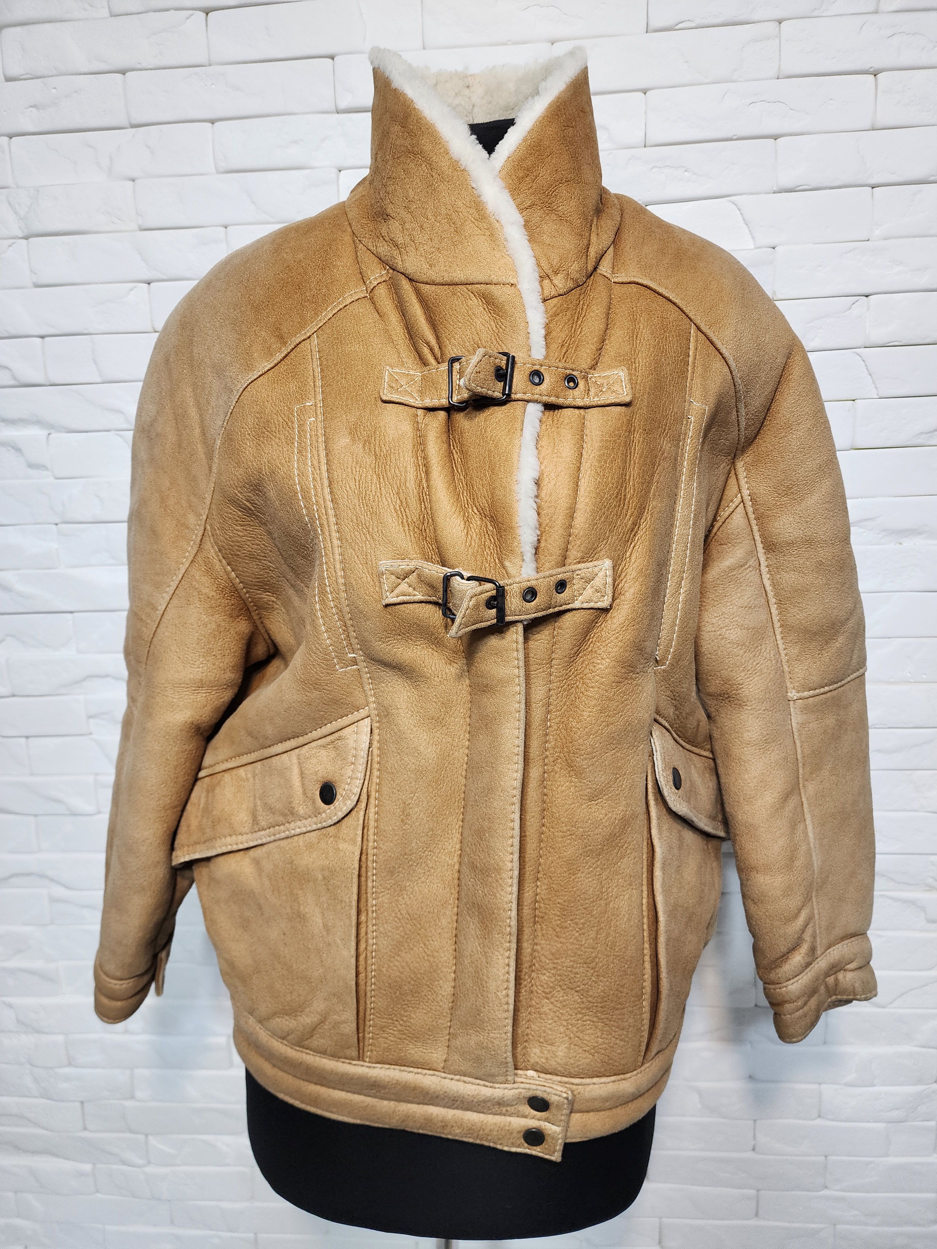 Uniqlo Brown Women's Sheepskin Jacket: Size XL / US 12-14 / IT 48-50 - 4 Thumbnail