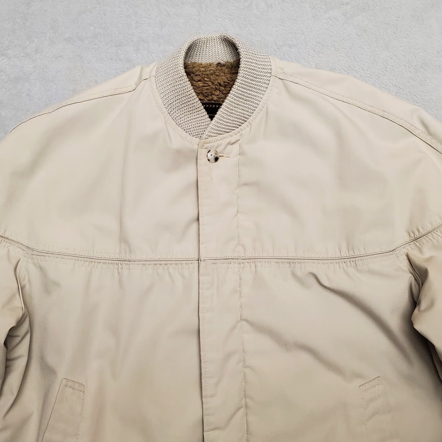 Vintage Vintage Brent Jacket Mens S Khaki Bomber Sherpa Lined Full Zip Outdoor Casual Size US S / EU 44-46 / 1 - 3 Thumbnail