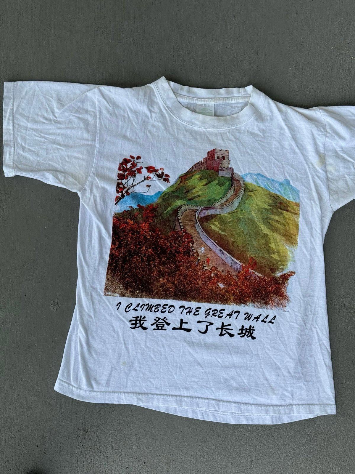 Gildan I climbed the Great Wall of china vintage tee Size US M / EU 48-50 / 2 - 3 Thumbnail