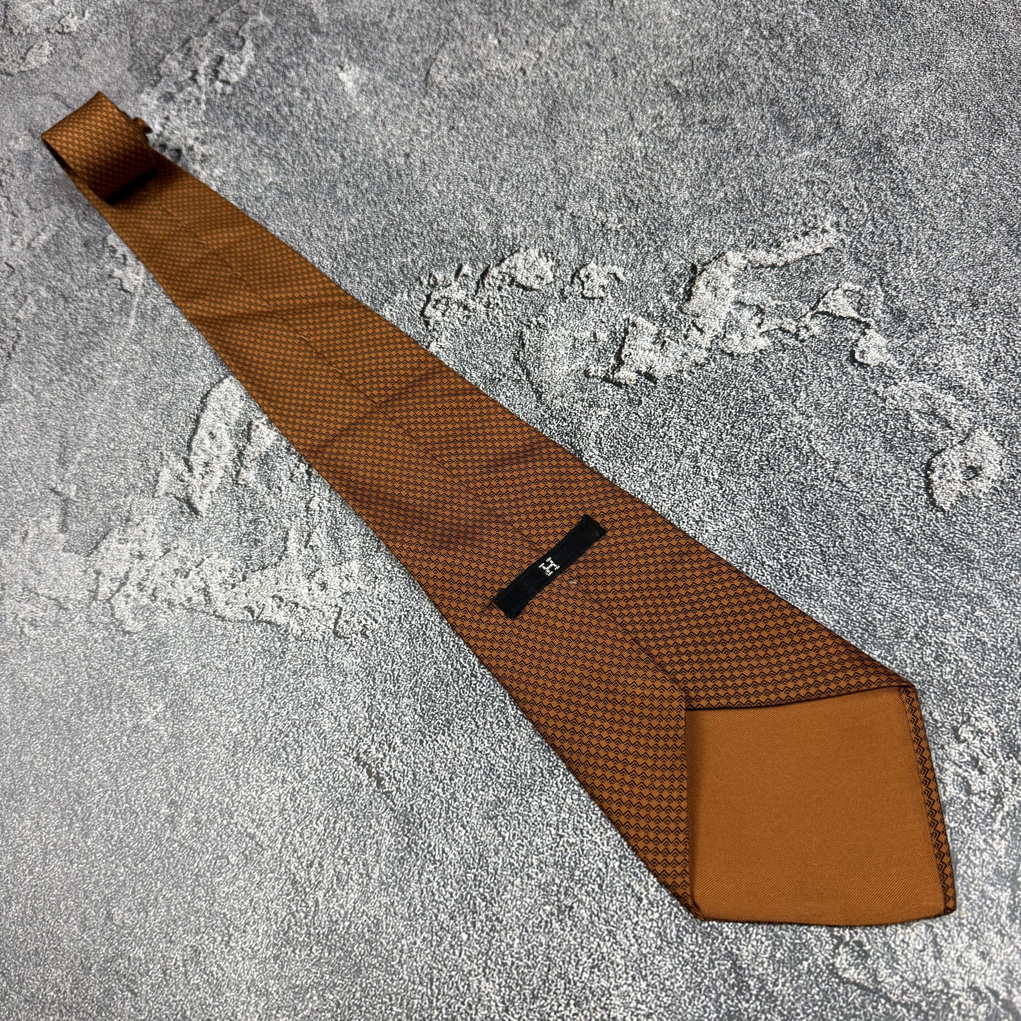 Hermes Hermes Silk Tie Very Vintage 486 HA Size ONE SIZE - 3 Thumbnail