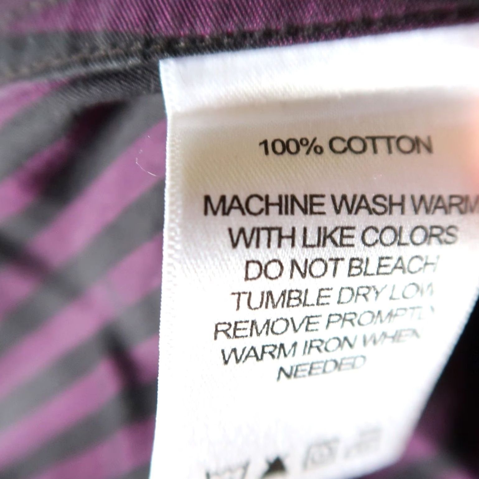 Vintage VINTAGE Foxcroft Striped Button-Down Oxford Shirt 20W Womens Long Sleeve Purple Black 100% Cotton Size 3XL / US 20-22 - 6 Thumbnail