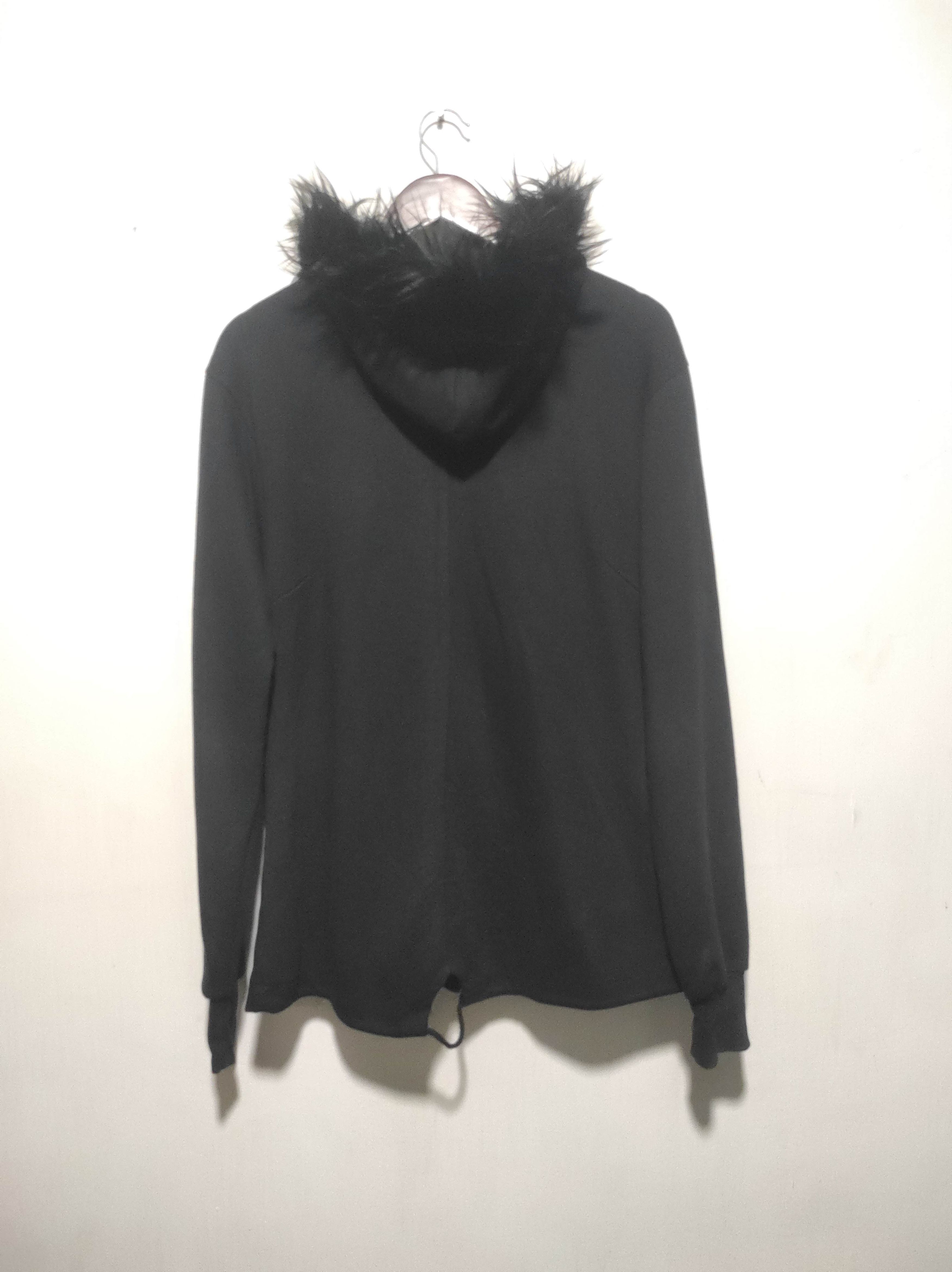 Hysteric Glamour Black Pocket Zip Fur Hoodie Parka LGB style Size US M / EU 48-50 / 2 - 12 Thumbnail