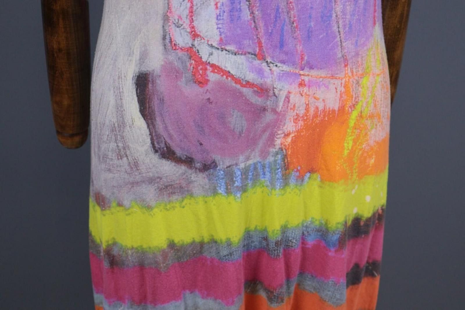 Designer Aventures des Toiles Multicolor Abstract A-Line Dress 36 Size M / US 6-8 / IT 42-44 - 6 Thumbnail